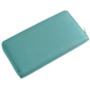 Celine Long Gray Turquoise Around Leather Wallet Zip Blue